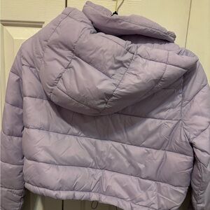 Zara Light Purple Puffer Cropped Jacket